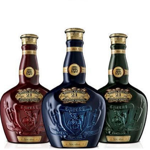 Royal Salute 21 Years Old Brown and bag